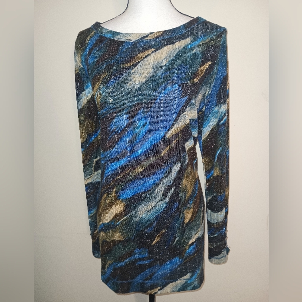 Susan Graver Shimmer Knit Blouse XL